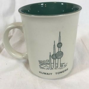 State of Kuwait Towers Coffee Mug Tea Cup Green